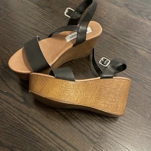 Steve Madden Wood Platforms Sandals